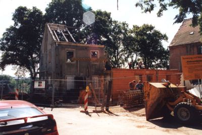 Die Baustelle der Lindenschänke im Juli 1998