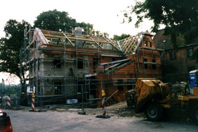 Baustelle der Lindenschänke im September 1998 
