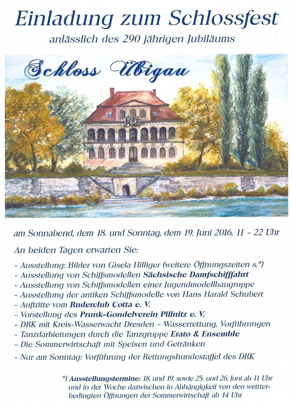 Plakat Schlossfest