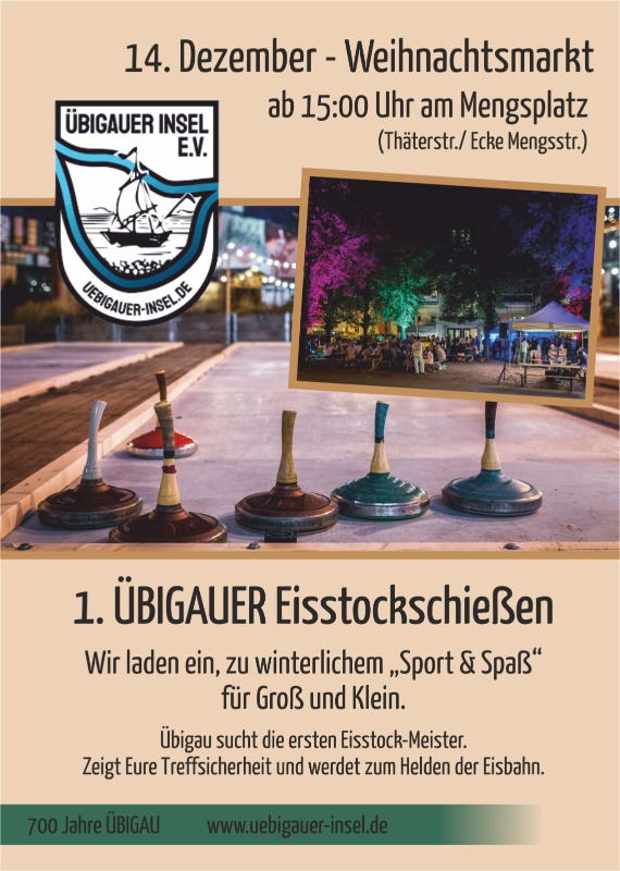 Plakat Eisstockschießen (Quelle: Übigauer Insel e.V.)