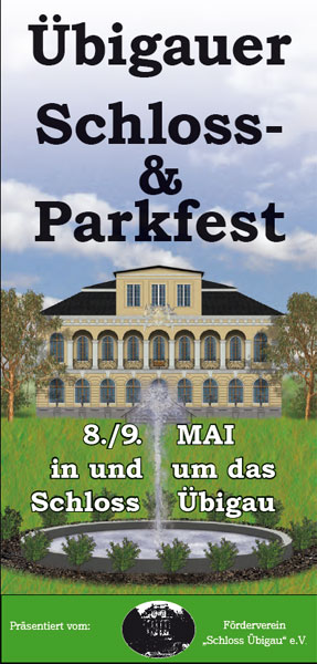 Flyer zum I. Übigauer Schloss- und Parkfest